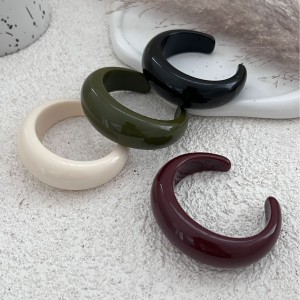 Bracelet Jonc En Résine De Couleur Unie, 1 Pièce h5 Image5