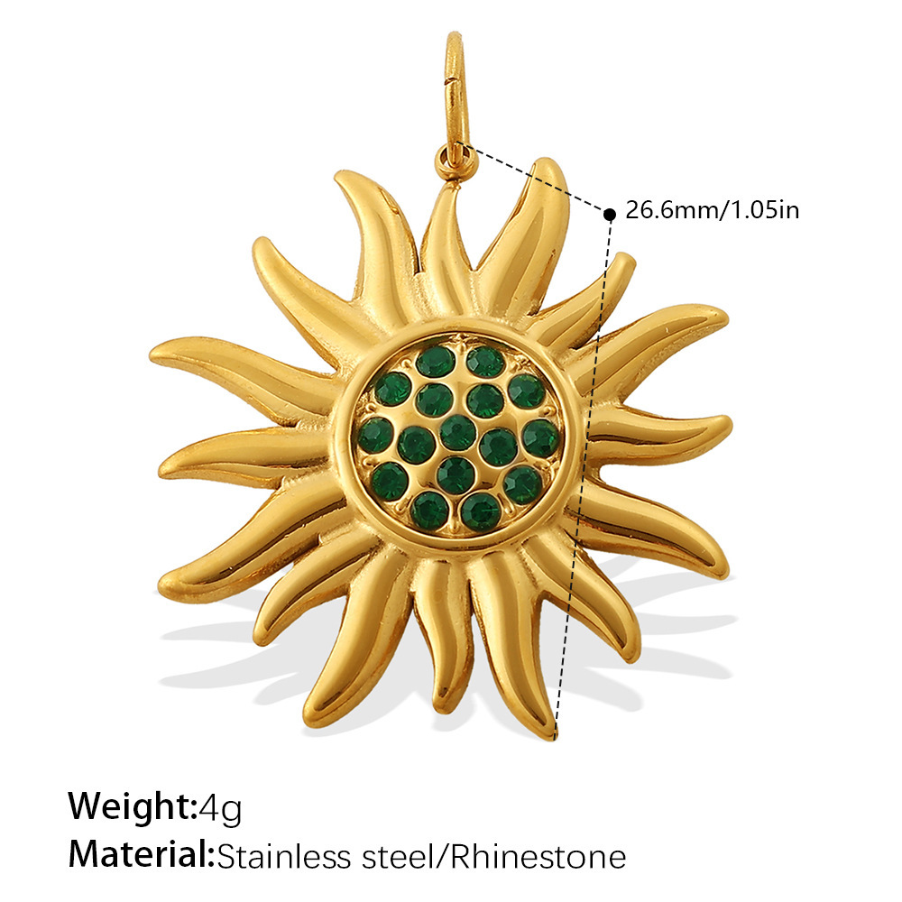 Pendentif Cœur En Acier Inoxydable Étanche Couleur Or (1 Pièce)