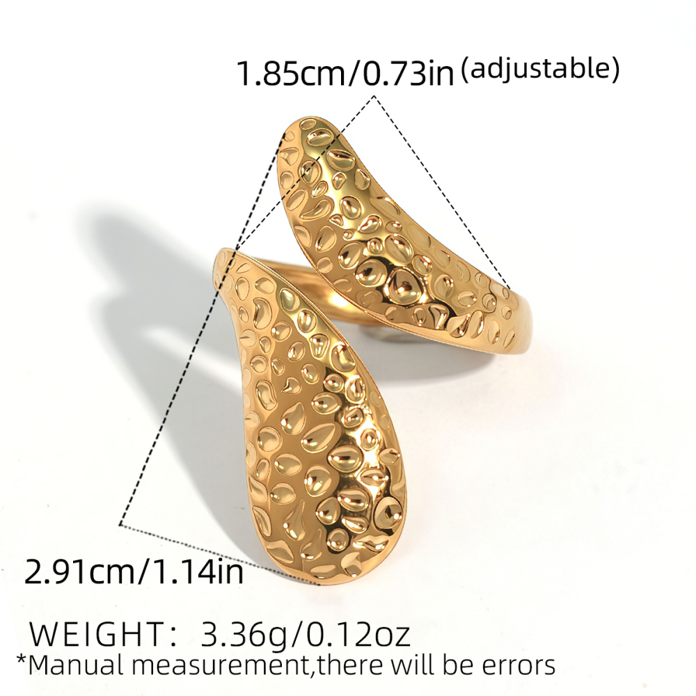 Bague Tendance Pour Femme, Style Patchwork Simple Et Décontracté, En Acier Inoxydable Étanche (1 Pièce). Image2