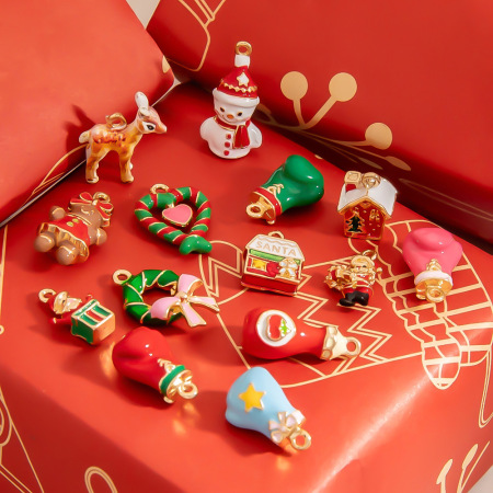 1 pendentif en alliage pour femme, joli motif de Noël 2