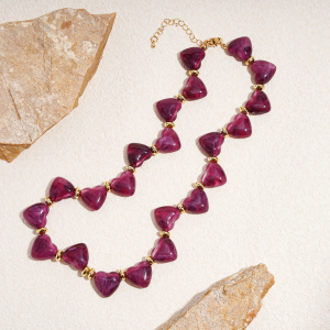 Collier Romantique En Perles Acryliques En Forme De Cœur, 1 Pièce h5 Image4