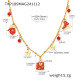 Collier multi-éléments de Noël en grenat 