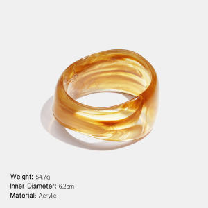 1 Bracelet Simple Et Léger En Acrylique Pour Femme, Luxueux, Dégradé Irrégulier De Couleurs h5 Image2