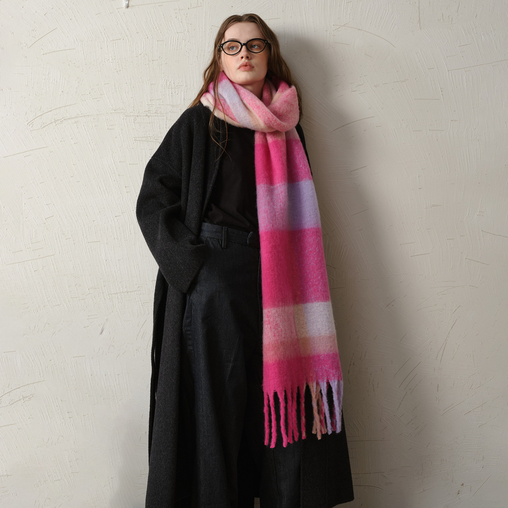 1 Écharpe D'Hiver Simple Et Coupe-Vent En Polyester Pour Femme Image3