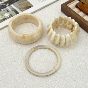 Bracelet Jonc Rétro En Résine De Forme Irrégulière, 1 Pièce h5 Image5