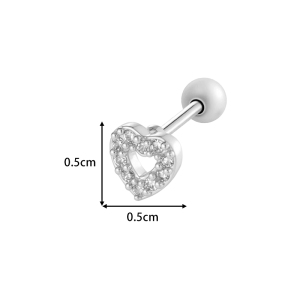 Boucle D'Oreille Piercing En Zircon Couleur Cuivre Or 1 Pièce h5 Image2