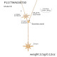 Collier étoile dorée à huit branches en zircon 51+5 cm Image3