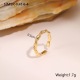Bague en corde torsadée en or/Taille unique