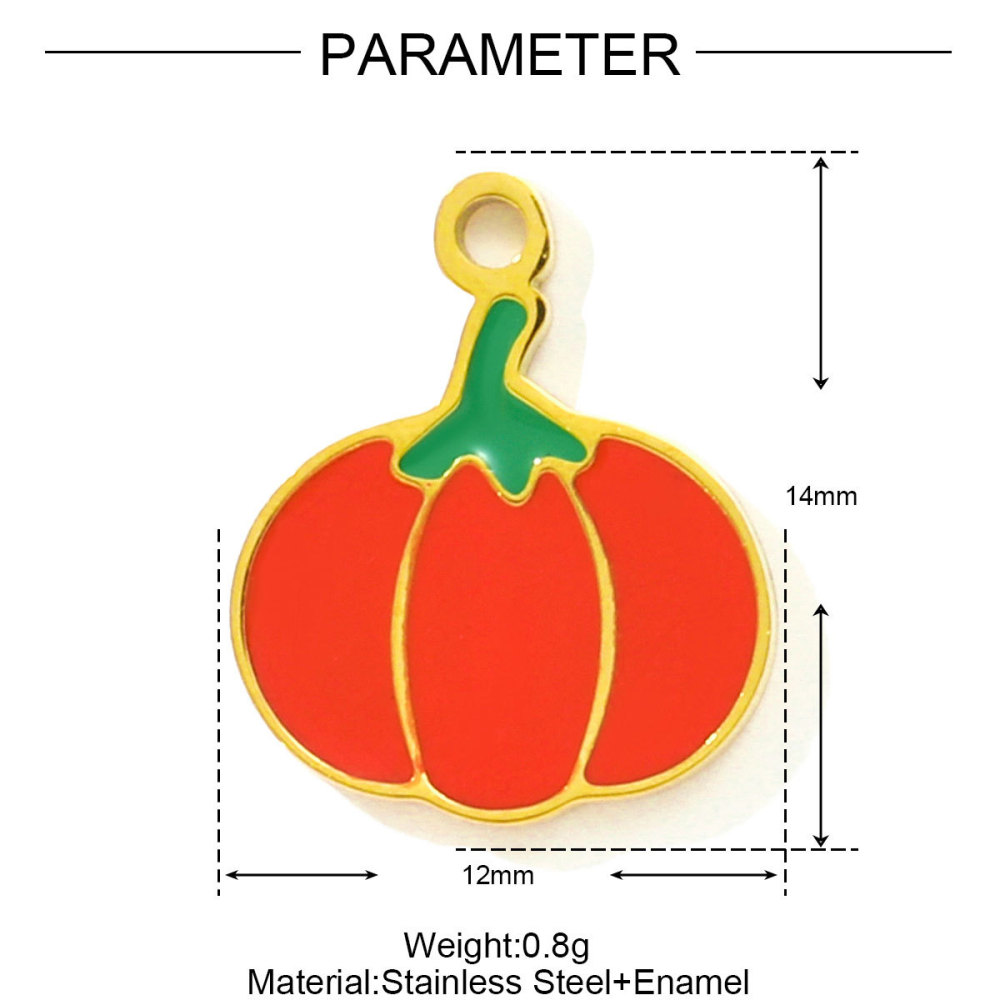 Pendentif Femme Vivid Food En Acier Inoxydable Étanche Couleur Or (1 Pièce) Image2