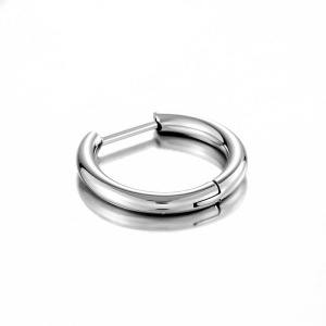 Boucles D'Oreilles Créoles Minimalistes En Alliage De Titane Pour Femme, Forme Annulaire, 1 Pièce h5 Image6