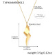 TXP404-Collier géométrique doré 40+5 cm 