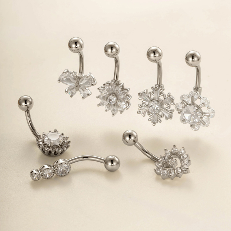 Piercing De Nombril Délicat En Forme De Papillon, Couleur Cuivre Et Or, Zircon Image3