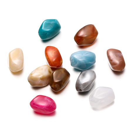 1 sachet de perles acryliques à dégradé de couleurs pour bijoux DIY