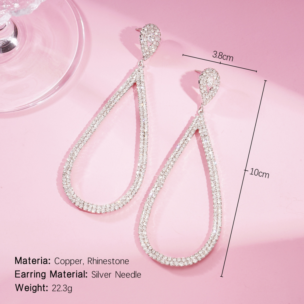 1 Paire De Boucles D'Oreilles Festives En Cuivre En Forme De Goutte