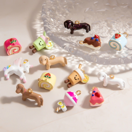 Pendentif simple et classique en acier inoxydable pour femme, motif animal, fruit, plante
