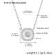 TXP374-Collier acier nacre carré zircon 42+5 cm Image7