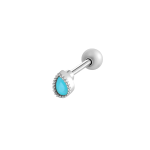 Boucle D'Oreille Piercing En Pierre Naturelle Couleur Cuivre Or 1 Pièce h5 