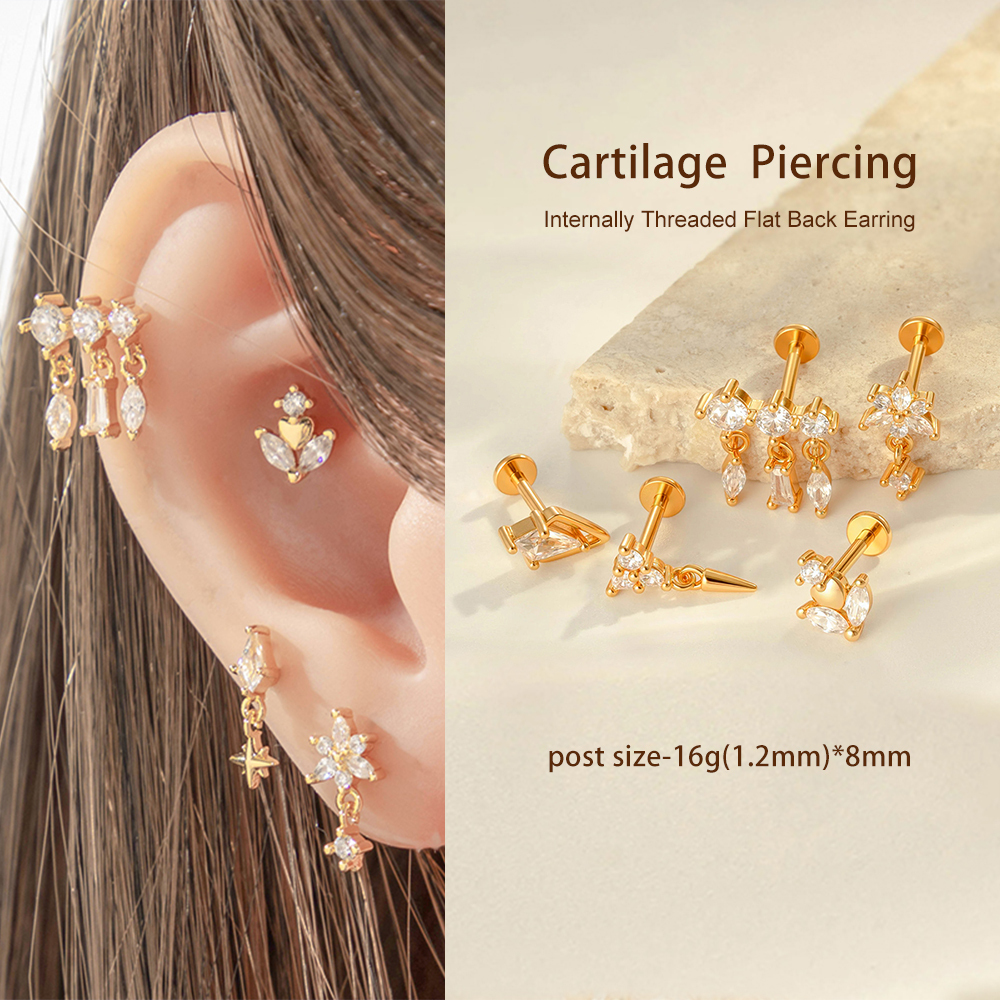 Boucles D'Oreilles Pendantes Luxueuses Rectangulaires En Cuivre Doré Et Zircon Pour Femme, 1 Pièce h5Image6