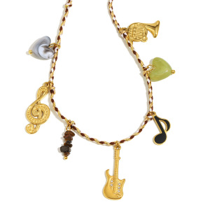 Collier Pendentif Femme Étanche En Acier Inoxydable Avec 1 Pièce Pour Notes/Instruments De Notes Quotidiennes h5 Image2