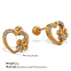 Boucles d'oreilles à tige en or et diamants blancs Image10