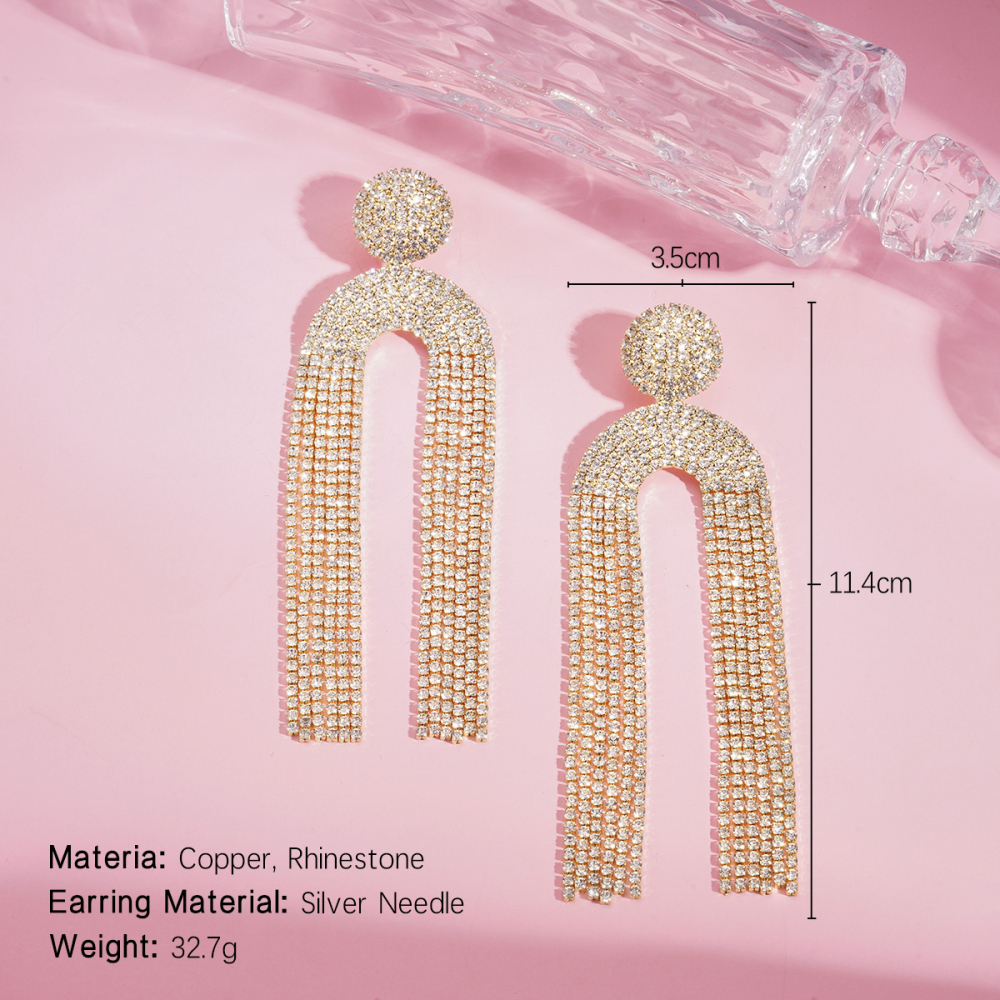 Boucles D'Oreilles Festives En Cuivre À Pompons De Forme Irrégulière (1 Paire)