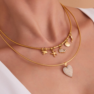 Collier Pendentif Femme En Acier Inoxydable Doré, Motif Fruit Mignon (1 Pièce) h5 Image5