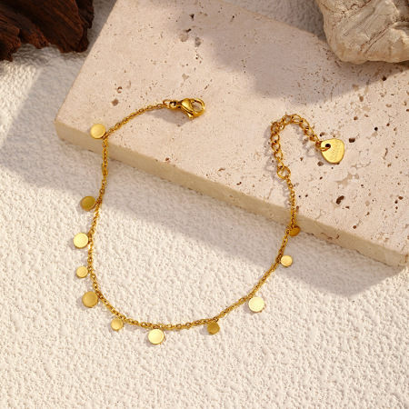 Bracelet chaîne étanche en acier inoxydable couleur or (1 pièce) 2