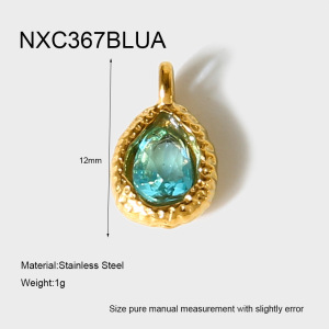 Pendentif Femme Luxueux Et Élégant En Forme De Goutte, En Acier Inoxydable Étanche Couleur Or (1 Pièce) h5