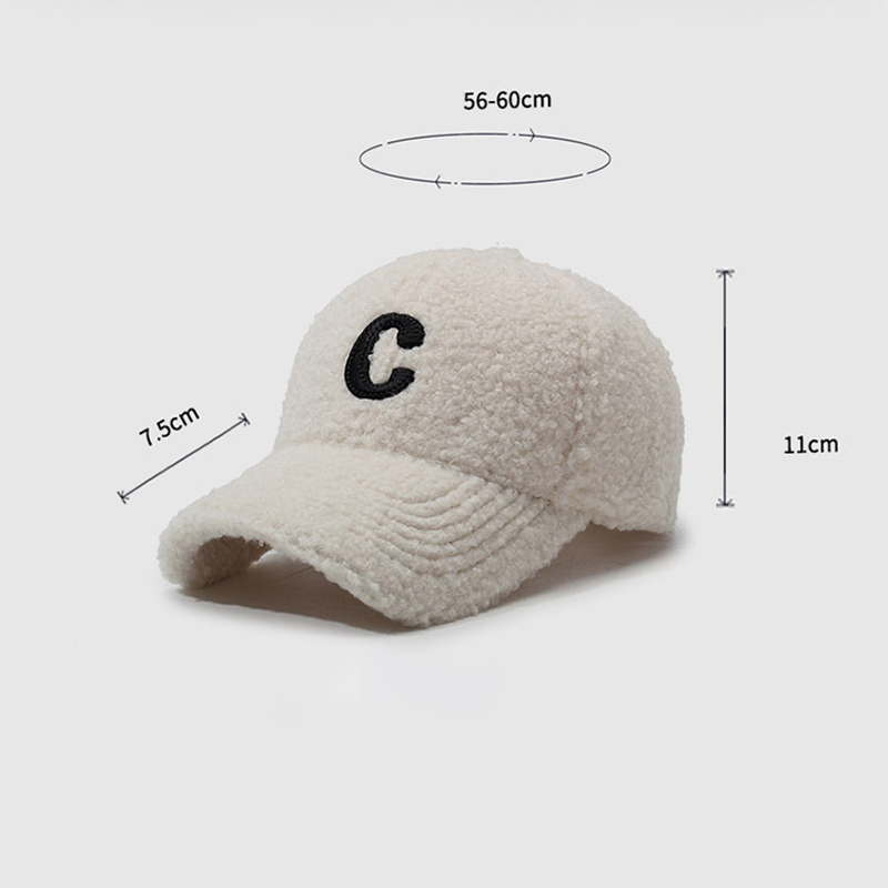 1 Casquette De Baseball Décontractée En Peluche Avec Lettres h5Image6