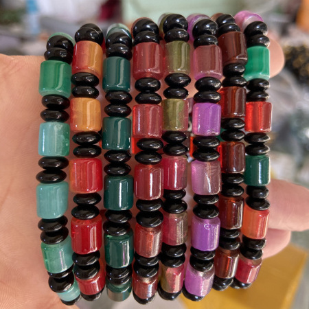 1 bracelet en perles de verre rétro