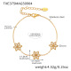TXE375-Bracelet Fleur Dorée Zircon 16+5cm Image2