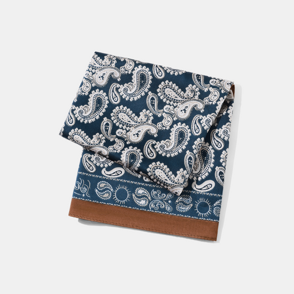 Bandana Rétro En Rayonne À Fleurs De Cajou Pour Femme, 1 Pièce Image4