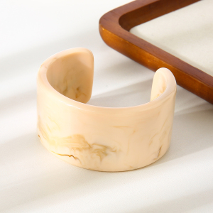 Bracelet Manchette Simple En Résine Dégradé De Couleurs Pour Femme, 1 Pièce h5 Image6