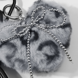 1 Breloque De Sac En Peluche En Forme De Cœur À Imprimé Léopard h5 Image6