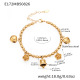 E172-Bracelet Fleur Clochette Dorée 16+5cm 