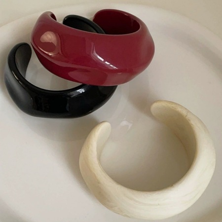 1 bracelet manchette en résine de forme irrégulière rétro 2