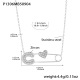 P1306-Collier en acier couleur Amour trombone zircon 43+5 cm Image6