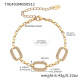 TXE403-Bracelet rectangulaire en or et zircon 16+5 cm Image3