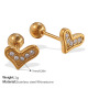 Boucles d'oreilles à tige en or et diamants blancs Image6