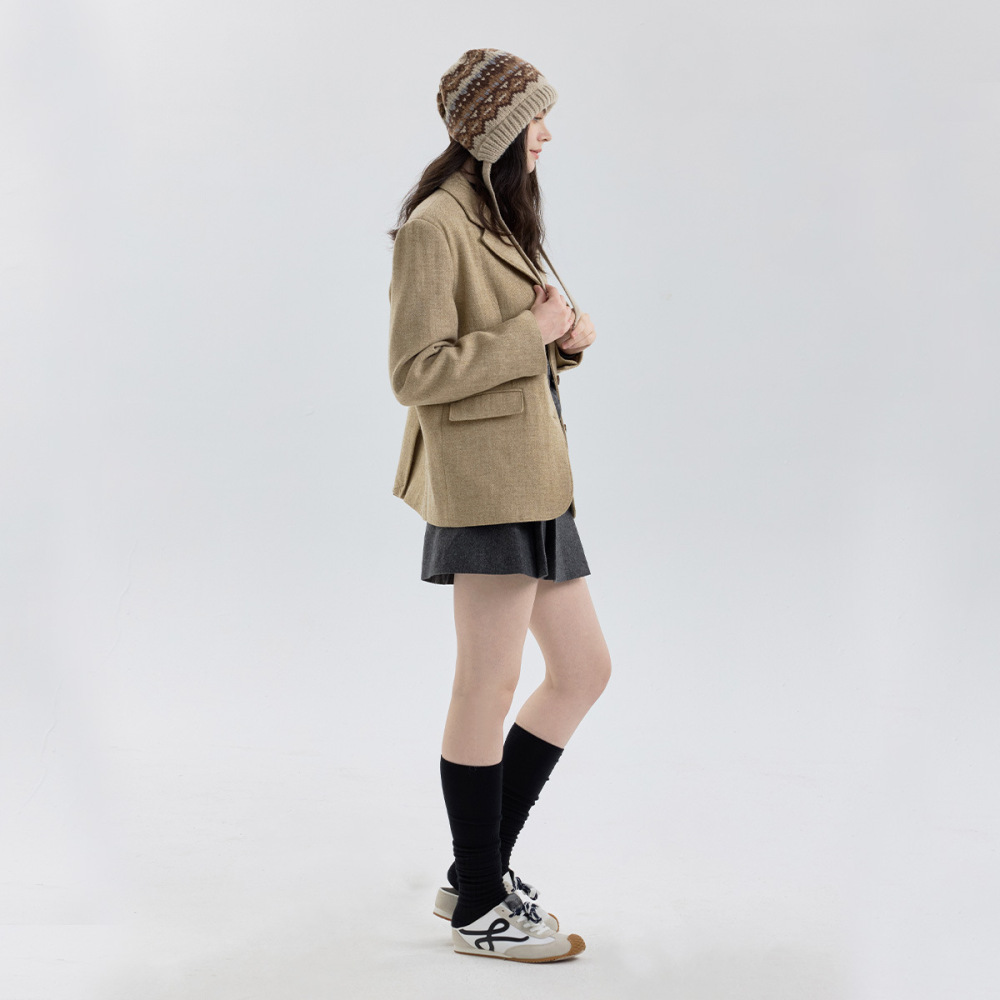Chapeau Pour Femme En Polyester Tissé Fair Isle, Série Classique, 1 Pièce Image3