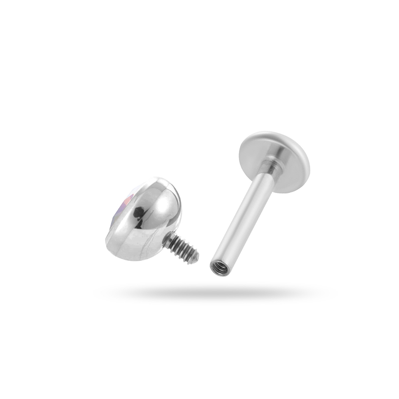 Boucles D'Oreilles Percées Simples En Alliage De Titane Et Zircon Pour Femme, 1 Pièce h5Image6