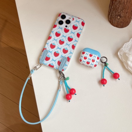 1 étui pour écouteurs pour femme Sweet Lovely Strawberry