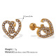 Boucles d'oreilles à tige en or et diamants blancs Image13