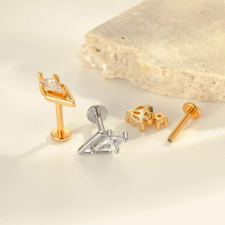 Boucles d'oreilles pendantes luxueuses rectangulaires en cuivre doré et zircon pour femme, 1 pièce 2