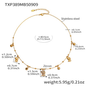 Ensembles De Bijoux Pour Femmes En Acier Inoxydable, Imperméables, Couleur Or, Ornés De Zircon Et Représentant De Délicats Chiots Mignons h5 