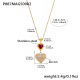 P887-Collier cœur doré en zircon 40+5 cm Image3