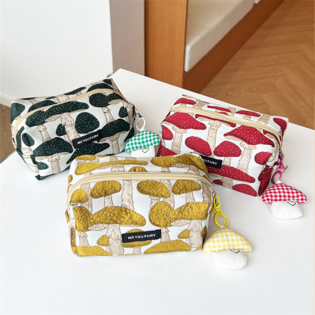 Trousse de maquillage classique et créative pour femme, motif champignon mignon, 1 pièce
