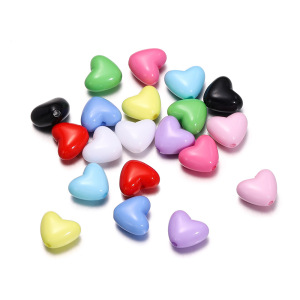 1 Sachet De Perles Acryliques En Forme De Cœur À Faire Soi-Même h5 Image3
