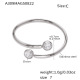 Bague double zircon couleur acier A309-C Image6