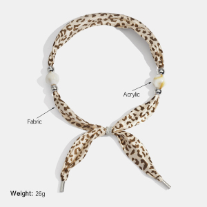 Collier Foulard En Tissu Imprimé Léopard Rétro 1 Pièce h5 Image2